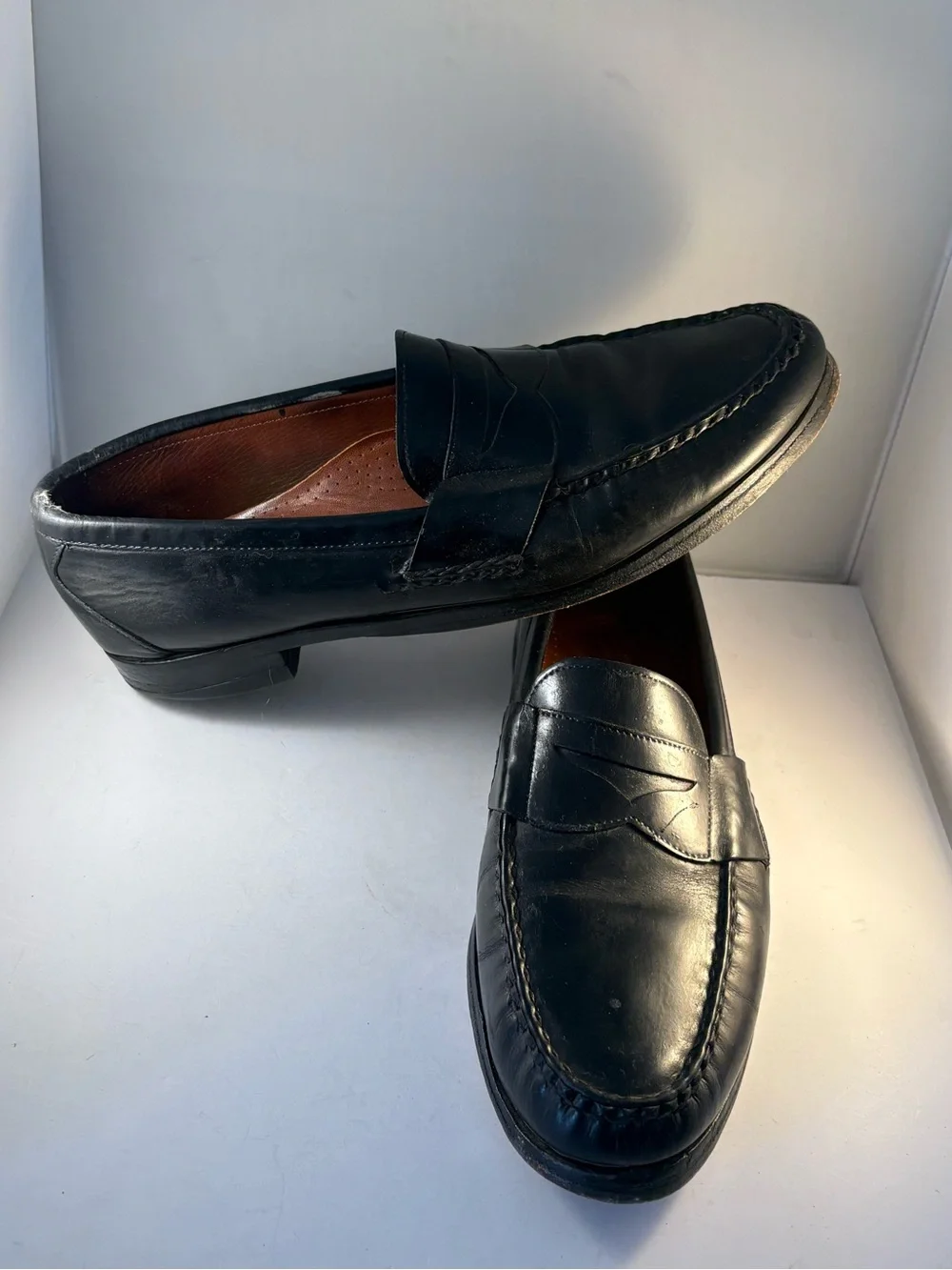 Allen Edmonds‎ Men Sz 13 A Walden Loafer Black Leather Slip On Classic Dress USA